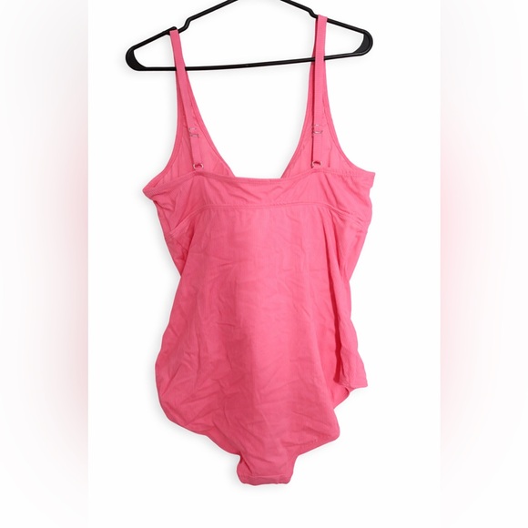 Anne Cole Women's Limited Edition Ribbed Texture One Piece Swimsuit/Pink XXL(14) - Picture 2 of 7
